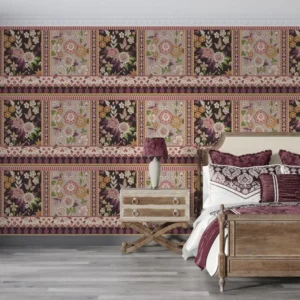 PAPER PLANE DESIGN Indian Ethnic Traditional Abstract Vintage Flower Wallpaper Mural for Living Room