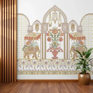 Vintage Floral Flow Traditional Theme Wallpaper