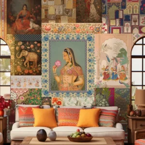 Buy Traditional Indian Art Theme Wallpaper